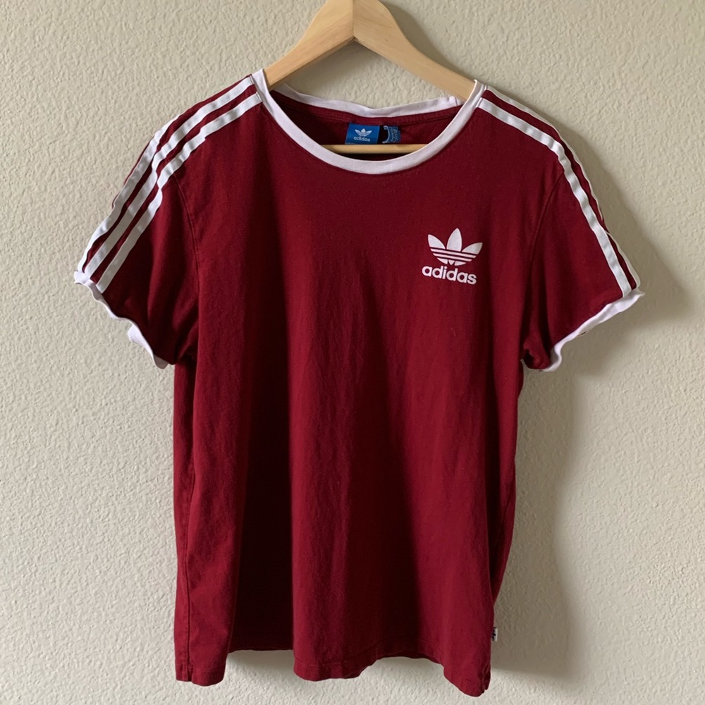 Maroon Adidas Top